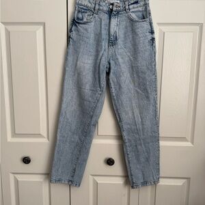 Zara Light Blue Straight Leg Jeans